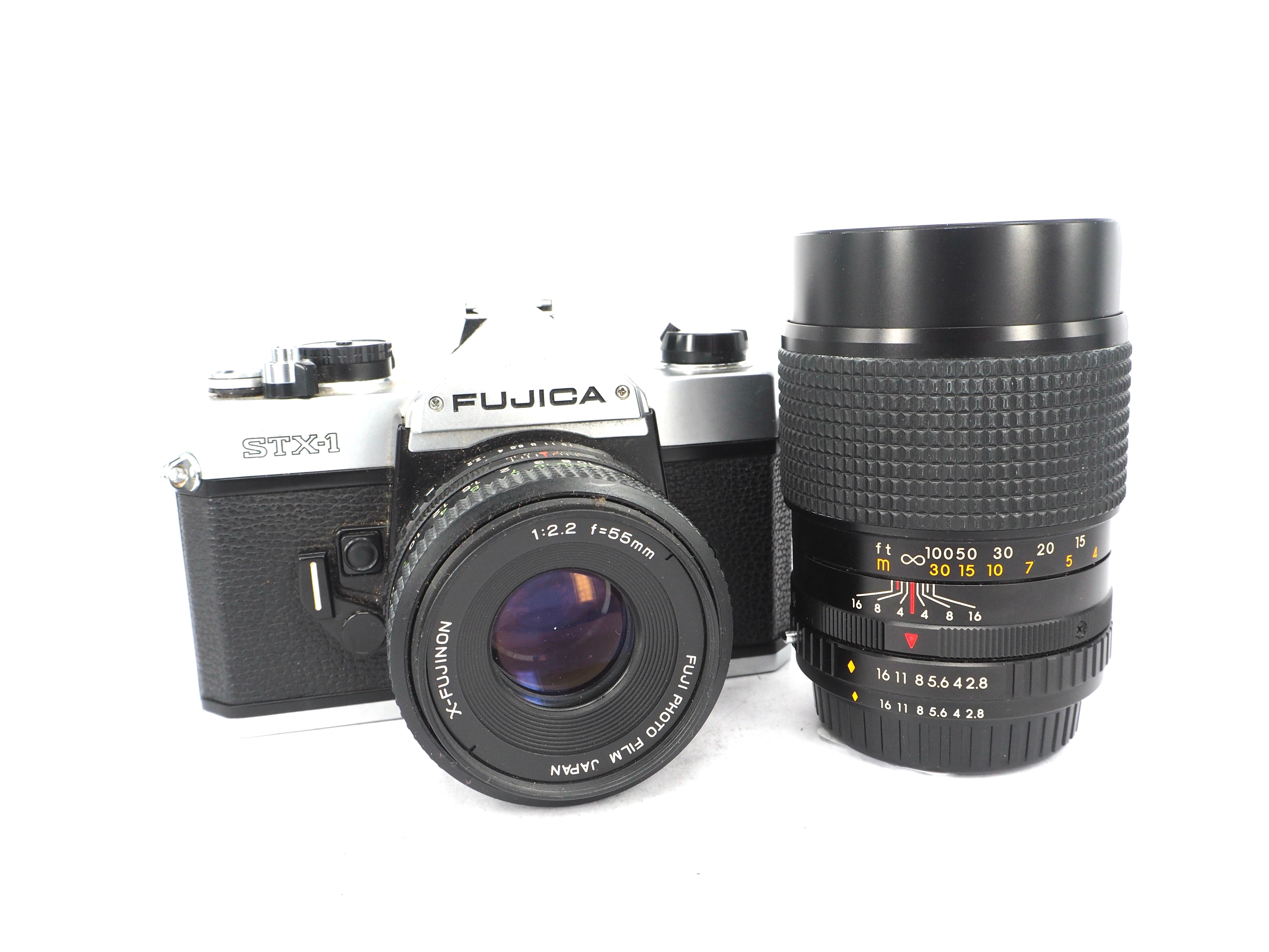 Used Fujica STX-1 + 50mm f2.2 + 135mm f2.8 35mm SLR Camera
