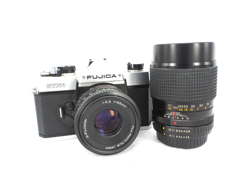 Used Fujica STX-1 + 50mm f2.2 + 135mm f2.8 35mm SLR Camera