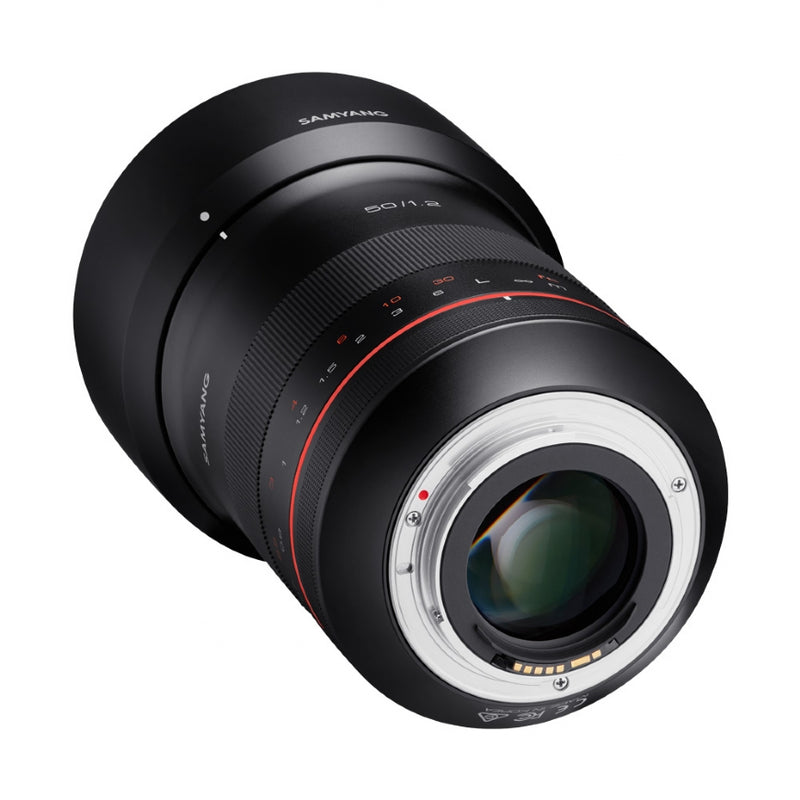 Samyang XP 50mm F1.2 lens for Canon EF - back view 