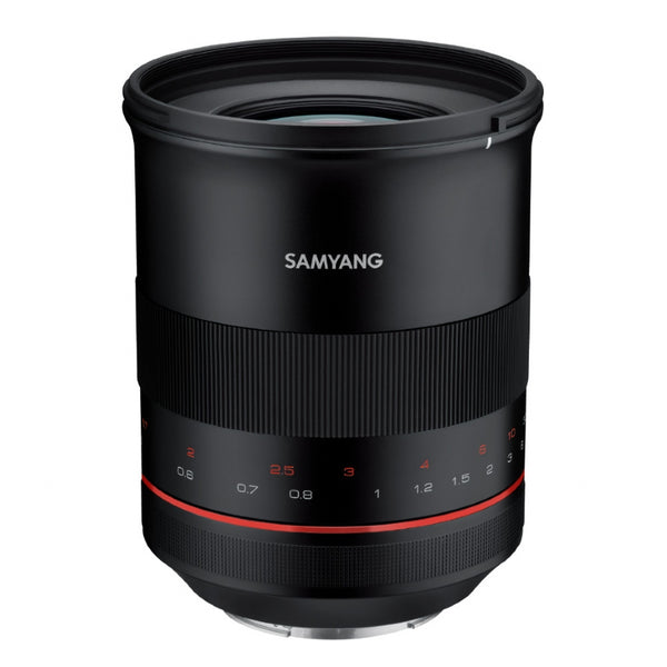 Samyang XP 50mm F1.2 lens for Canon EF - side view 