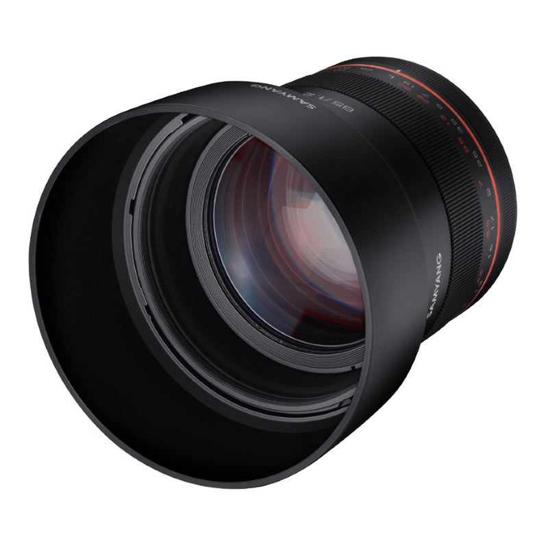 Samyang XP 85mm F1.2 Lens for Canon EF - front view 
