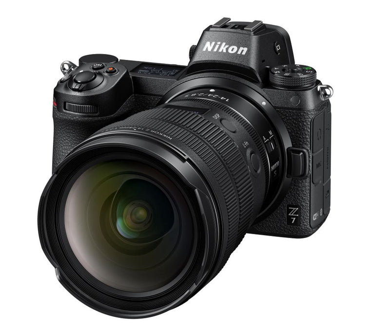 Nikon Z 14-24mm f/2.8 S Lens shown on Nikon Z7